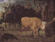 Jan van der Heyden Square cattle oil painting reproduction
